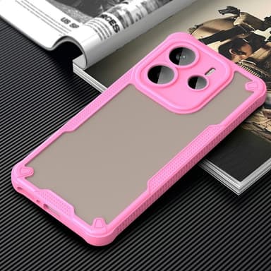 SKALO Xiaomi Redmi Note 14 5G Armor Hybrid Frosted Skal - Rosa