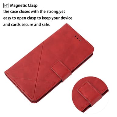 SKALO Xiaomi Redmi Note 14 5G PU-Läder Plånboksfodral - Röd