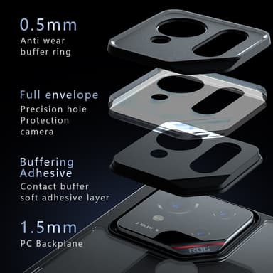 SKALO Asus ROG Phone 9 5G Skin-touch Hybrid Skal - Svart