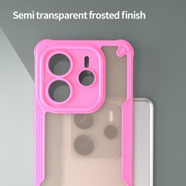 SKALO Xiaomi Redmi Note 14 5G Armor Hybrid Frosted Skal - Rosa