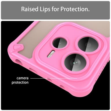SKALO Xiaomi Redmi Note 14 5G Armor Hybrid Frosted Skal - Rosa