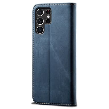 SKALO Samsung S25 Ultra Jeans Plånboksfodral - Blå