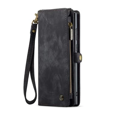 CaseMe Samsung S25 Ultra 008 BIg Wallet 2in1 Magnet Plånboksfodral - Svart