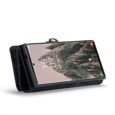 CaseMe Samsung S25 Ultra 008 BIg Wallet 2in1 Magnet Plånboksfodral - Svart