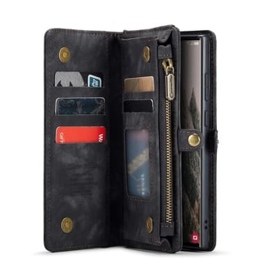 CaseMe Samsung S25 Ultra 008 BIg Wallet 2in1 Magnet Plånboksfodral - Svart