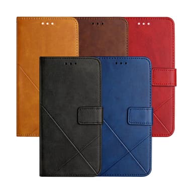 SKALO Xiaomi Redmi Note 14 5G PU-Läder Plånboksfodral - Röd