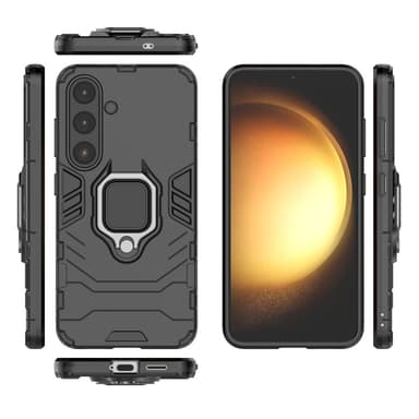 SKALO Samsung S25 Armor Metallring Skal - Svart