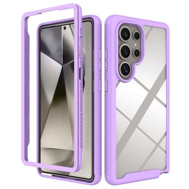 SKALO Samsung S25 Ultra Shockproof Clear Hybrid Skal - Lila