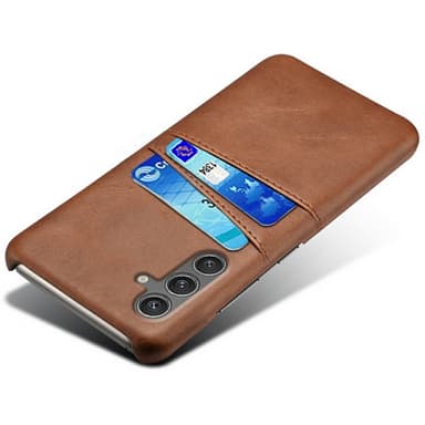 SKALO Samsung S25 PU-Läder Korthållare Skal - Brun