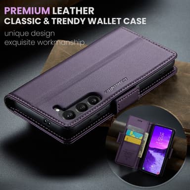 CaseMe Samsung S25 023 Series PU-Läder Plånboksfodral - Lila