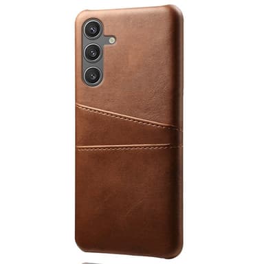 SKALO Samsung S25 PU-Läder Korthållare Skal - Brun