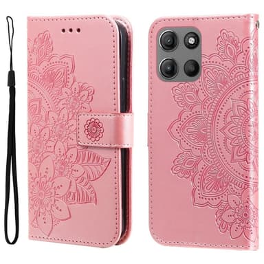 SKALO Motorola Moto G15 4G Mandala Plånboksfodral - Rosa