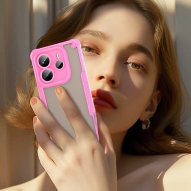 SKALO Xiaomi Redmi Note 14 5G Armor Hybrid Frosted Skal - Rosa