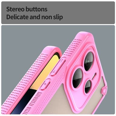 SKALO Xiaomi Redmi Note 14 5G Armor Hybrid Frosted Skal - Rosa