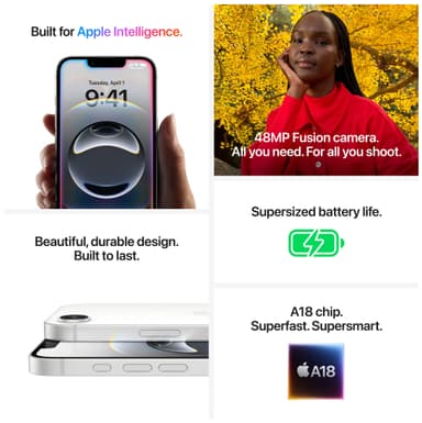 iPhone 16e smartphone 128GB (vit)