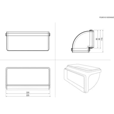 Electrolux Installationsdel för induktionshäll M2CKCF09U