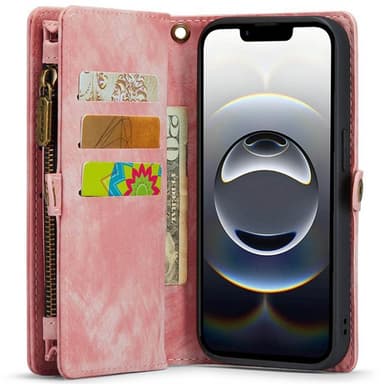 CaseMe mobilfodral 008 8-kort iPhone 16e - Rosa