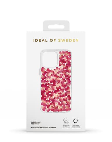 Clear Case iPhone 15 Pro Max Red Roses