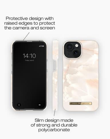 Printed Case MagSafe iPhone 15 Rose Pearl Marble