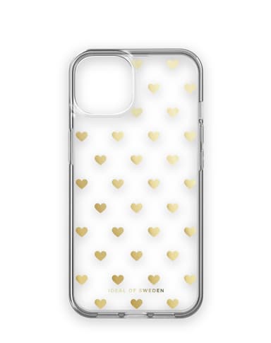 Clear Case iPhone 13 / 14 Golden Hearts