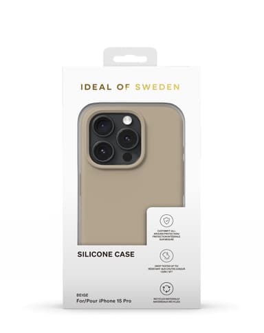 Silicone Case iPhone 15 Pro Beige