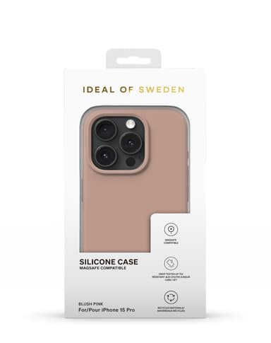 Silicone Case MagSafe iPhone 15 Pro Blush Pink