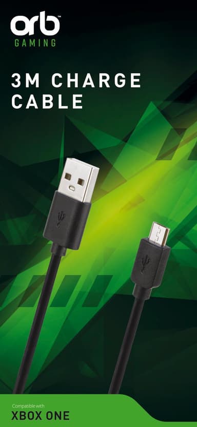 Xbox One Handkontroll Laddkabel 3m Svart