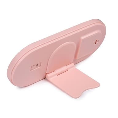 Portabel Sminkspegel med LED och förvaring - Rosa