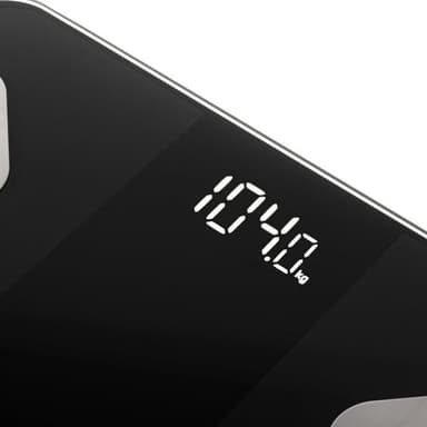 Smart badrumsvåg med 18 hälsoanalyser och Tuya-app - Svart