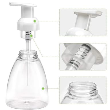 Tvålpump med skumfunktion 300ml, genomskinlig skumpump