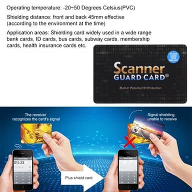 Skimming Blocker kort - RFID skydd - Skimmingskydd plånbok