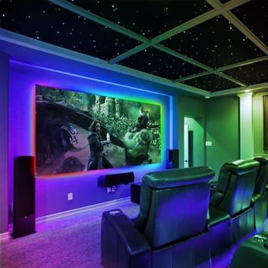 TV-belysning / LED-slinga med fjärr - 12W 60 LEDs SMD 5050 RGB 1x1m