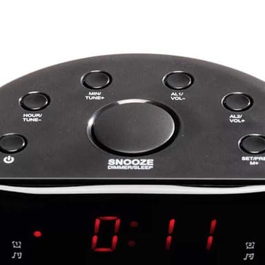 Denver klockradio CR-430MK2 med dubbla alarm och FM-radio