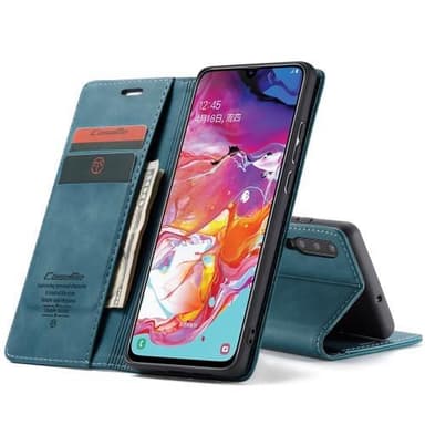 CASEME Plånboksfodral för Samsung Galaxy A70 - Blå