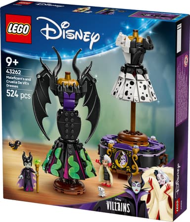 LEGO Disney Maleficents och Cruella De Vils klänningar 43262