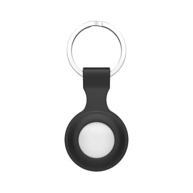 SiGN Apple Airtag Nyckelring med Silikonskal - Svart