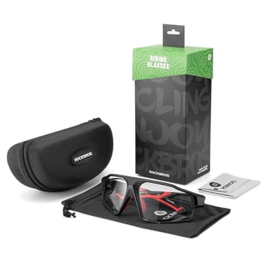Rockbros SP216BL Photochromic UV400 Cykelglasögon - Röd