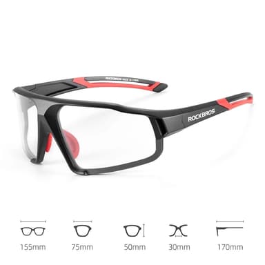 Rockbros SP216BL Photochromic UV400 Cykelglasögon - Röd