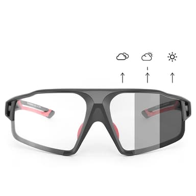 Rockbros SP216BL Photochromic UV400 Cykelglasögon - Röd