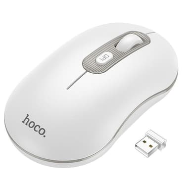 Hoco Trådlös Datormus 2.4G 1600 DPI GM21 - Vit