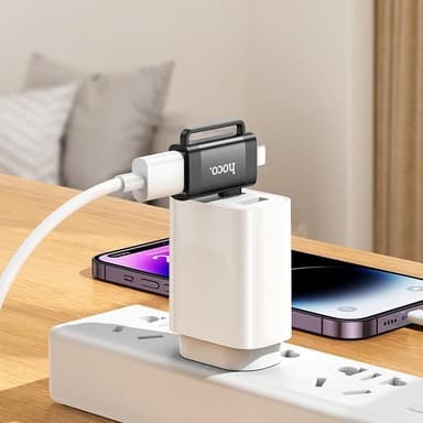 Hoco 2in1 Adapter OTG USB-A till Lightning/USB-C UA31F - Svart