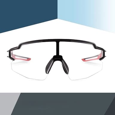 Rockbros photochromic UV400 Cykelglasögon - Svart/Röd