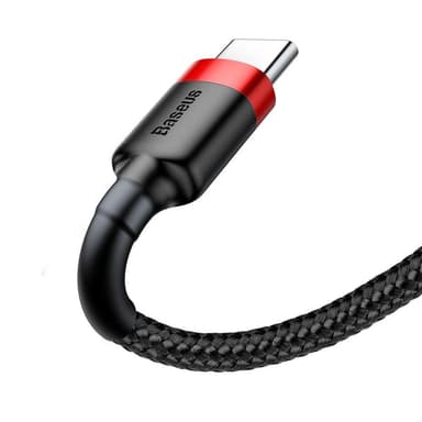 Baseus USB-C till USB-A kabel Cafule 2m - Svart/Röd
