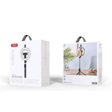 XO Bluetooth Selfie Stick Tripod 95cm med LED Lampa - Svart