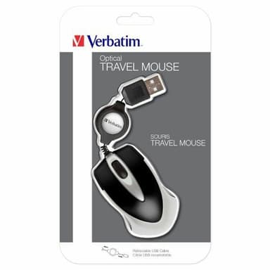 Verbatim Optisk Mus USB-A 1000 dpi Go Mini - Svart