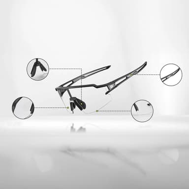 Rockbros photochromic Cykelglasögon UV400 - Svart