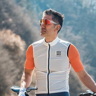 Rockbros polariserande Cykelglasögon - Vit