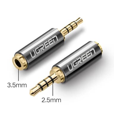 Ugreen Audio Adapter Jack 3.5mm Female Till Jack 2.5mm Male - Svart