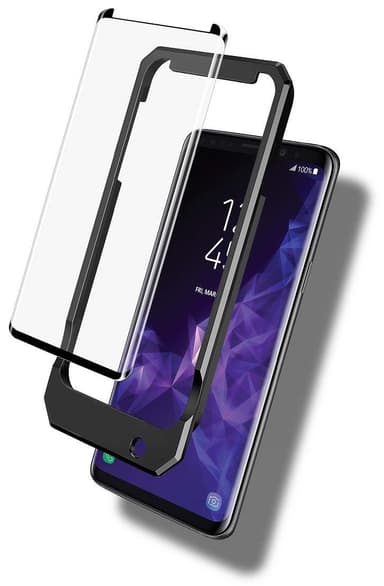 3D Härdat Glas Skärmskydd för Samsung Galaxy S9 Inkl. Monteringsram