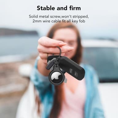 [2-Pack] Tech-Protect Apple Airtag Skal Rough Chain - Svart